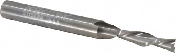 Onsrud - 3/16" Cutting Diam x 3/4" Length of Cut, 2 Flute, Downcut Spiral Router Bit - Uncoated, Right Hand Cut, Solid Carbide, 2-1/2" OAL x 1/4" Shank Diam, Double Edge, 30° Helix Angle - A1 Tooling