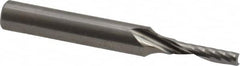 Onsrud - 1/8" Cutting Diam x 1/2" Length of Cut, 1 Flute, Upcut Spiral Router Bit - Uncoated, Right Hand Cut, Solid Carbide, 2" OAL x 1/4" Shank Diam, Single Edge, 21° Helix Angle - A1 Tooling