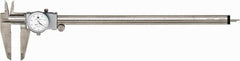 TESA Brown & Sharpe - 0" to 12" Range, 0.001" Graduation, 0.1" per Revolution, Dial Caliper - White Face, 2.5" Jaw Length - A1 Tooling