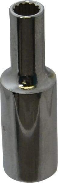 Proto - 1/4", 3/8" Drive, Deep Hand Socket - 12 Points, 2-1/8" OAL, Chrome Finish - A1 Tooling