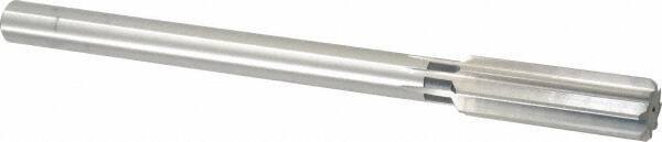 Cleveland - 27/32" High Speed Steel 8 Flute Chucking Reamer - Straight Flute, Straight Shank, 2-1/2" Flute Length, 9-1/2" OAL - A1 Tooling