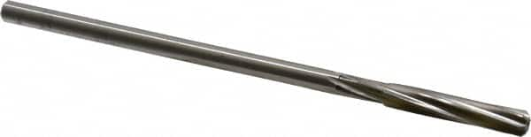 Cleveland - 9/32" High Speed Steel 6 Flute Chucking Reamer - Spiral Flute, Straight Shank, 1-1/2" Flute Length, 6" OAL - A1 Tooling