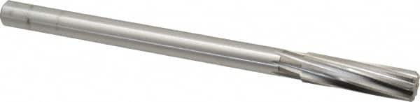 Cleveland - 5/8" High Speed Steel 8 Flute Chucking Reamer - Spiral Flute, Straight Shank, 2-1/4" Flute Length, 9" OAL - A1 Tooling