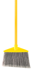 Angle Broom with 10.5" Sweep Area -1" Dia (2.5 cm) Vinyl Coated Metal Handle - A1 Tooling