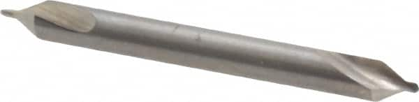 Cleveland - #0 Plain Cut 60° Incl Angle High Speed Steel Combo Drill & Countersink - A1 Tooling