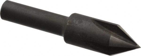 Cleveland - 3/8" Head Diam, 1/4" Shank Diam, 4 Flute 60° High Speed Steel Countersink - A1 Tooling