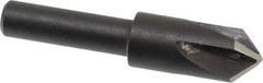 Cleveland - 3/8" Head Diam, 1/4" Shank Diam, 4 Flute 90° High Speed Steel Countersink - Oxide Finish, 1-21/32" OAL, Single End, Straight Shank, Right Hand Cut - A1 Tooling