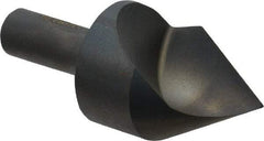 Cleveland - 1-1/4" Head Diam, 1/2" Shank Diam, 1 Flute 60° High Speed Steel Countersink - Oxide Finish, 2-3/4" OAL, Single End, Straight Shank, Right Hand Cut - A1 Tooling