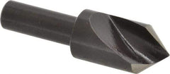 Cleveland - 5/8" Head Diam, 3/8" Shank Diam, 1 Flute 82° High Speed Steel Countersink - Oxide Finish, 2-3/32" OAL, Single End, Straight Shank, Right Hand Cut - A1 Tooling