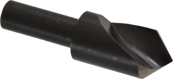 Cleveland - 5/8" Head Diam, 3/8" Shank Diam, 1 Flute 90° High Speed Steel Countersink - A1 Tooling