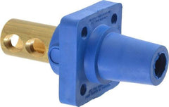 Leviton - 3R NEMA Rated, 600 Volt, 400 Amp, 1/0 to 4/0 AWG, Female, Double Set Screw, Panel Receptacle - 4-1/2 Inch Long, Blue - A1 Tooling