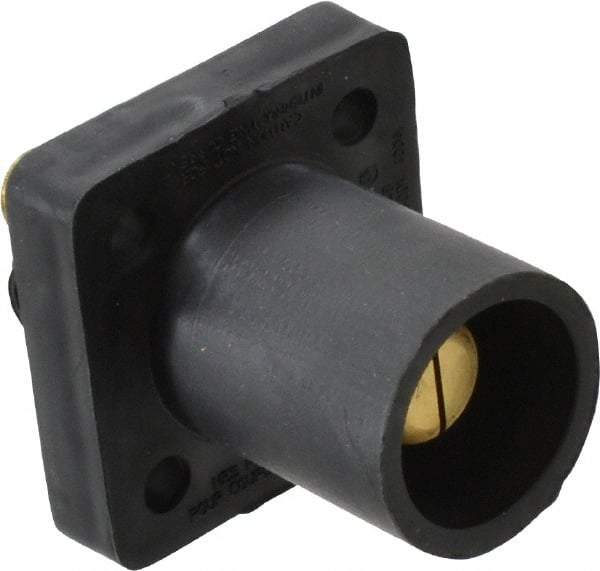 Leviton - 3R NEMA Rated, 600 Volt, 400 Amp, 2 to 4/0 AWG, Male, Threaded Stud, Panel Receptacle - 2.72 Inch Long, Black - A1 Tooling