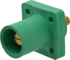 Leviton - 3R NEMA Rated, 600 Volt, 400 Amp, 2 to 4/0 AWG, Male, Threaded Stud, Panel Receptacle - 2.72 Inch Long, Green - A1 Tooling