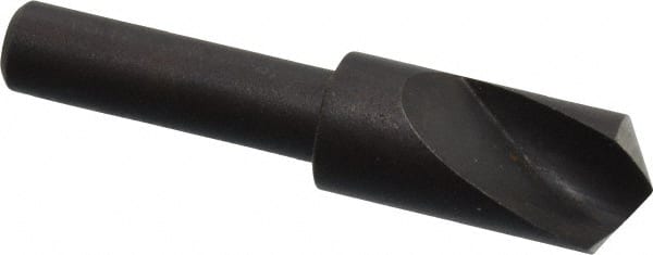 Cleveland - 3/8" Head Diam, 1/4" Shank Diam, 1 Flute 120° High Speed Steel Countersink - A1 Tooling