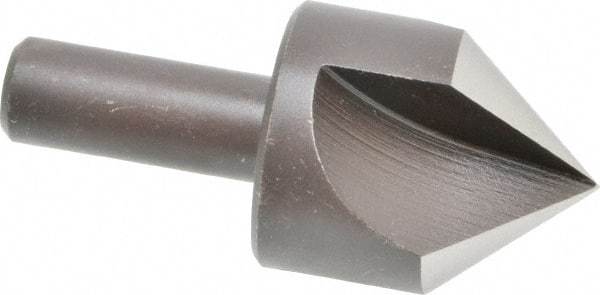 Cleveland - 1-1/4" Head Diam, 1/2" Shank Diam, 3 Flute 82° High Speed Steel Countersink - Oxide Finish, 2-3/4" OAL, Single End, Straight Shank, Right Hand Cut - A1 Tooling