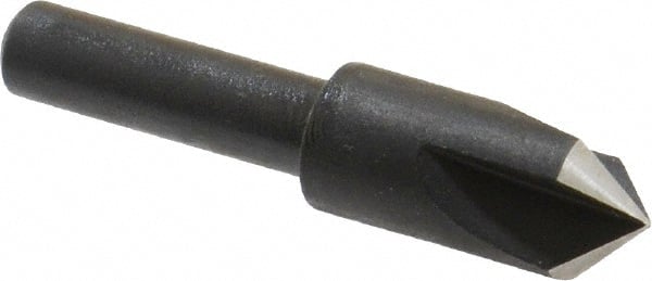 Cleveland - 3/8" Head Diam, 1/4" Shank Diam, 3 Flute 90° High Speed Steel Countersink - A1 Tooling