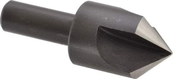 Cleveland - 1" Head Diam, 1/2" Shank Diam, 3 Flute 90° High Speed Steel Countersink - Oxide Finish, 2-3/4" OAL, Single End, Straight Shank, Right Hand Cut - A1 Tooling