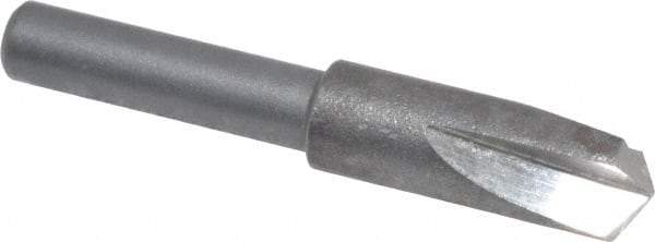 Cleveland - 1/4" Head Diam, 3/16" Shank Diam, 3 Flute 120° High Speed Steel Countersink - Oxide Finish, 1-7/16" OAL, Single End, Straight Shank, Right Hand Cut - A1 Tooling