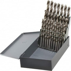 Cleveland - 118° Point, Bright Finish, Vanadium High Speed Steel Jobber Length Drill Bit Set - A1 Tooling