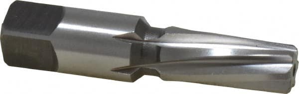 Cleveland - 1/4" Pipe, 0.472" Diam, 13/32" Small End Diam, Straight Shank, 1-1/16" Flute, Taper Pipe Reamer - A1 Tooling