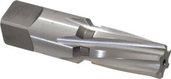 Cleveland - 3/8" Pipe, 0.606" Diam, 0.54" Small End Diam, Straight Shank, 1-1/16" Flute, Taper Pipe Reamer - A1 Tooling