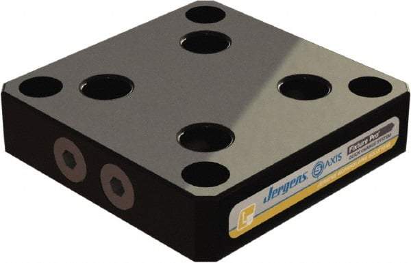 Jergens - 130mm Long x 130mm Wide x 30mm High Aluminum Fixture Plate - 30mm Plate Thickness - A1 Tooling