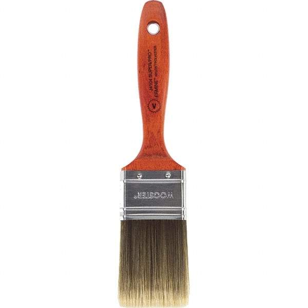 Wooster Brush - 2" Flat Nylon/Polyester Varnish Brush - 2-11/16" Bristle Length, 5-1/2" Wood Beavertail Handle - A1 Tooling