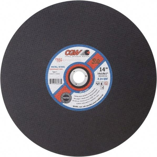 Camel Grinding Wheels - 20" 24 Grit Aluminum Oxide Cutoff Wheel - 5/32" Thick, 1" Arbor, 3,100 Max RPM - A1 Tooling