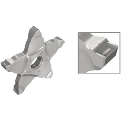 Iscar - 34L200C06PENTA C Grade IC908, 2mm Cutting Width Carbide Grooving Insert - Left Hand, 0.1mm Corner Radius, TiAlN Finish - A1 Tooling