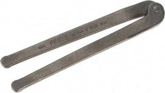 Proto - 2" Capacity, Black Oxide Finish, Adjustable Face Spanner Wrench - 6-3/8" OAL, 1/4" Hook Pin Height - A1 Tooling