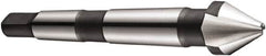 DORMER - 3 Flute 60° High Speed Steel Countersink - Bright Finish, 90mm OAL, Single End, Morse Taper Shank, Right Hand Cut - A1 Tooling