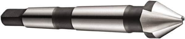 DORMER - 3 Flute 60° High Speed Steel Countersink - Bright Finish, 150mm OAL, Single End, Morse Taper Shank, Right Hand Cut - A1 Tooling