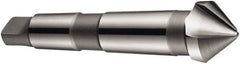 DORMER - 3 Flute 90° High Speed Steel Countersink - Bright Finish, 180mm OAL, Single End, Morse Taper Shank, Right Hand Cut - A1 Tooling