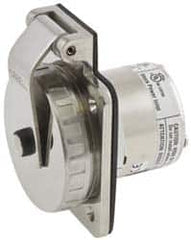 Hubbell Wiring Device-Kellems - 125/250 VAC, 50 Amp, Self Grounding Inlet - 3 Poles, 4 Wire, Male End, Metallic - A1 Tooling