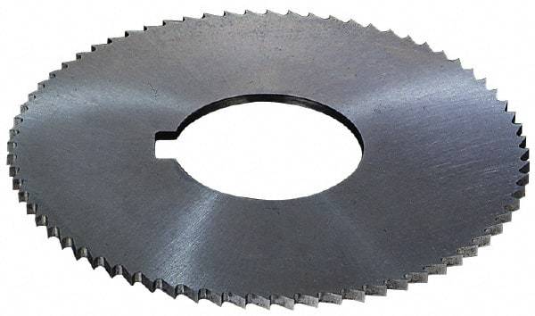 Controx - 2-1/2" Diam x 0.02" Blade Thickness x 5/8" Arbor Hole Diam, 56 Tooth Slitting and Slotting Saw - Arbor Connection, Right Hand, Uncoated, High Speed Steel, 15° Rake, Concave Ground - A1 Tooling