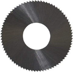 Controx - 1" Diam x 0.01" Blade Thickness x 3/8" Arbor Hole Diam, 80 Tooth Slitting and Slotting Saw - Arbor Connection, Right Hand, Uncoated, High Speed Steel, Concave Ground - A1 Tooling