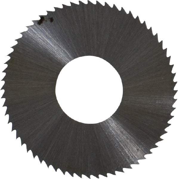 Controx - 1" Diam x 0.0156" Blade Thickness x 3/8" Arbor Hole Diam, 64 Tooth Slitting and Slotting Saw - Arbor Connection, Right Hand, Uncoated, High Speed Steel, Concave Ground - A1 Tooling