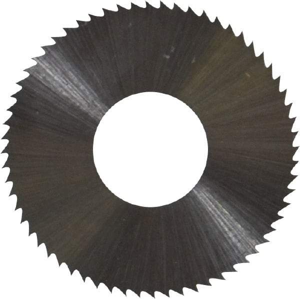 Controx - 1" Diam x 0.018" Blade Thickness x 3/8" Arbor Hole Diam, 64 Tooth Slitting and Slotting Saw - Arbor Connection, Right Hand, Uncoated, High Speed Steel, Concave Ground - A1 Tooling