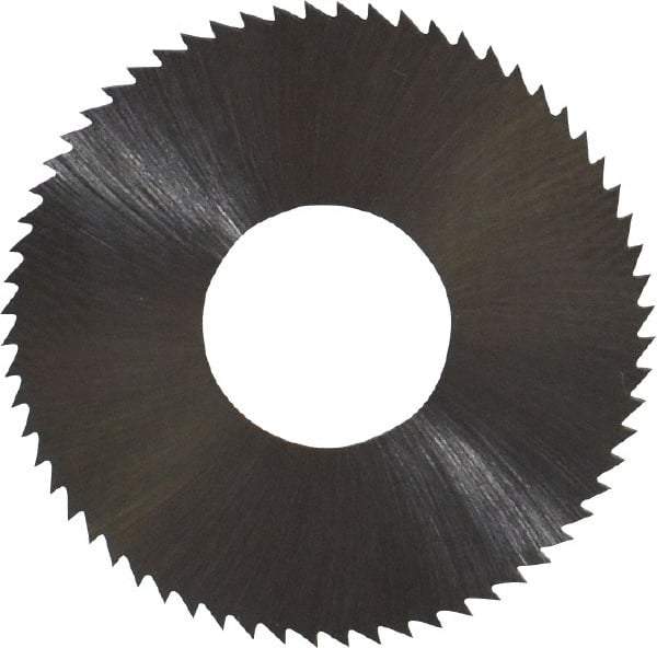 Controx - 1" Diam x 0.02" Blade Thickness x 3/8" Arbor Hole Diam, 64 Tooth Slitting and Slotting Saw - Arbor Connection, Right Hand, Uncoated, High Speed Steel, Concave Ground - A1 Tooling