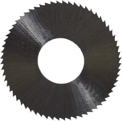 Controx - 1" Diam x 0.025" Blade Thickness x 3/8" Arbor Hole Diam, 64 Tooth Slitting & Slotting Saw - Arbor Connection, Right Hand, Uncoated, M2 High Speed Steel, Concave Ground - A1 Tooling