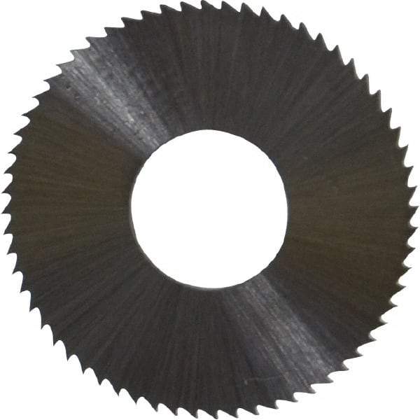 Controx - 1" Diam x 0.0313" Blade Thickness x 3/8" Arbor Hole Diam, 64 Tooth Slitting & Slotting Saw - Arbor Connection, Right Hand, Uncoated, M2 High Speed Steel, Concave Ground - A1 Tooling