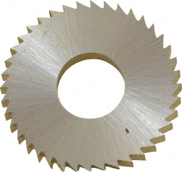 Controx - 1" Diam x 1/8" Blade Thickness x 3/8" Arbor Hole Diam, 40 Tooth Slitting and Slotting Saw - Arbor Connection, Right Hand, Uncoated, Cobalt, Concave Ground, Contains Keyway - A1 Tooling