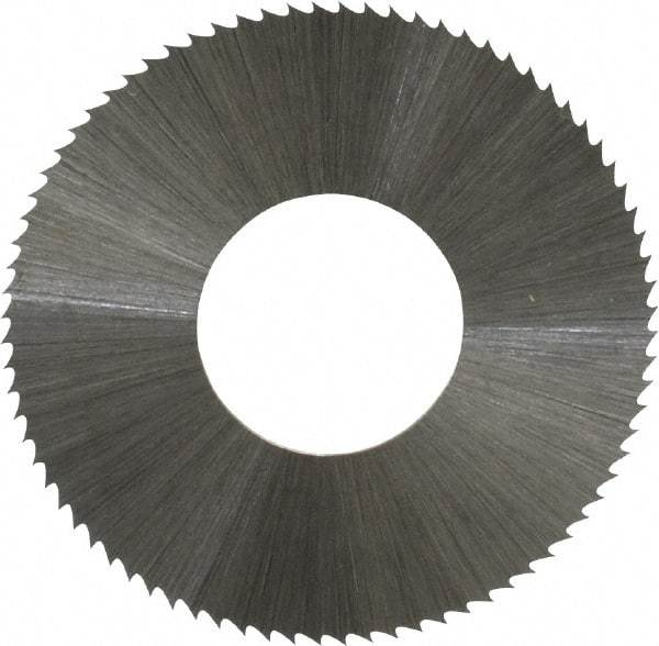 Controx - 1-1/4" Diam x 0.014" Blade Thickness x 1/2" Arbor Hole Diam, 80 Tooth Slitting and Slotting Saw - Arbor Connection, Right Hand, Uncoated, High Speed Steel, Concave Ground - A1 Tooling