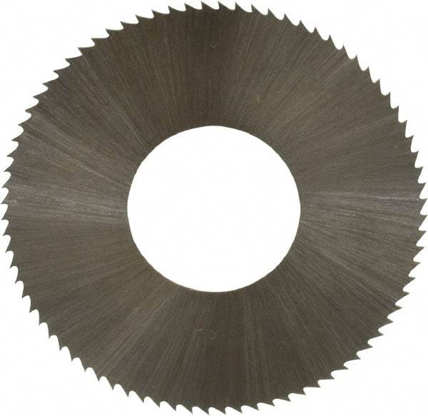 Controx - 1-1/4" Diam x 0.0156" Blade Thickness x 1/2" Arbor Hole Diam, 80 Tooth Slitting and Slotting Saw - Arbor Connection, Right Hand, Uncoated, High Speed Steel, Concave Ground - A1 Tooling