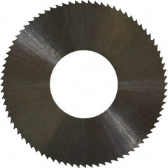 Controx - 1-1/4" Diam x 0.02" Blade Thickness x 1/2" Arbor Hole Diam, 80 Tooth Slitting and Slotting Saw - Arbor Connection, Right Hand, Uncoated, High Speed Steel, Concave Ground - A1 Tooling