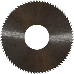 Controx - 1-1/2" Diam x 0.014" Blade Thickness x 1/2" Arbor Hole Diam, 80 Tooth Slitting and Slotting Saw - Arbor Connection, Right Hand, Uncoated, High Speed Steel, Concave Ground - A1 Tooling