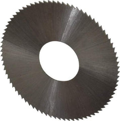 Controx - 1-1/2" Diam x 0.018" Blade Thickness x 1/2" Arbor Hole Diam, 80 Tooth Slitting and Slotting Saw - Arbor Connection, Right Hand, Uncoated, High Speed Steel, Concave Ground - A1 Tooling