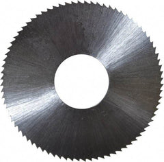 Controx - 1-1/2" Diam x 0.02" Blade Thickness x 1/2" Arbor Hole Diam, 80 Tooth Slitting and Slotting Saw - Arbor Connection, Right Hand, Uncoated, High Speed Steel, Concave Ground - A1 Tooling