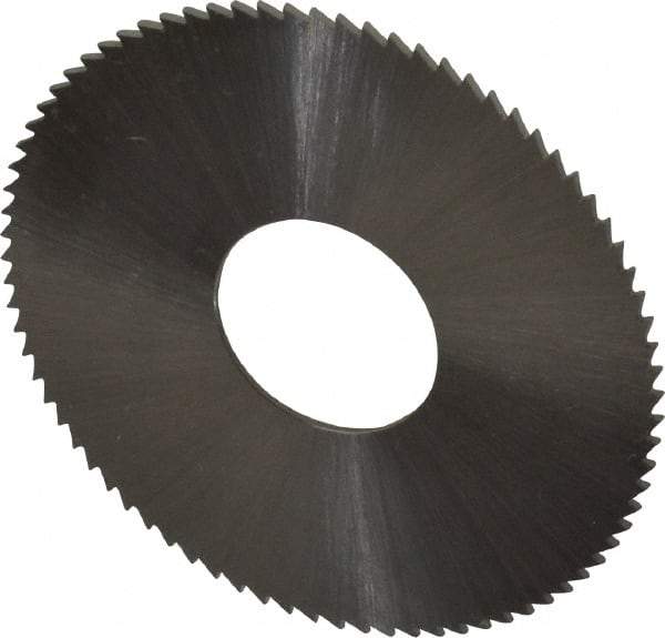 Controx - 1-1/2" Diam x 0.025" Blade Thickness x 1/2" Arbor Hole Diam, 80 Tooth Slitting & Slotting Saw - Arbor Connection, Right Hand, Uncoated, M2 High Speed Steel, Concave Ground - A1 Tooling