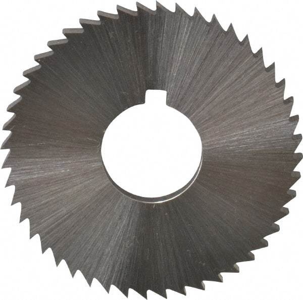 Controx - 1-1/2" Diam x 1/8" Blade Thickness x 1/2" Arbor Hole Diam, 48 Tooth Slitting and Slotting Saw - Arbor Connection, Right Hand, Uncoated, Cobalt, Concave Ground, Contains Keyway - A1 Tooling